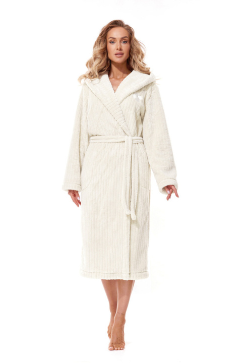 L&L SZLAFROK DAMSKI 2313 MAG DŁUGI - ECRI, XXL, 1 L&L SZLAFROK DAMSKI 2313 MAG DŁUGI - ECRI, XXL, 1