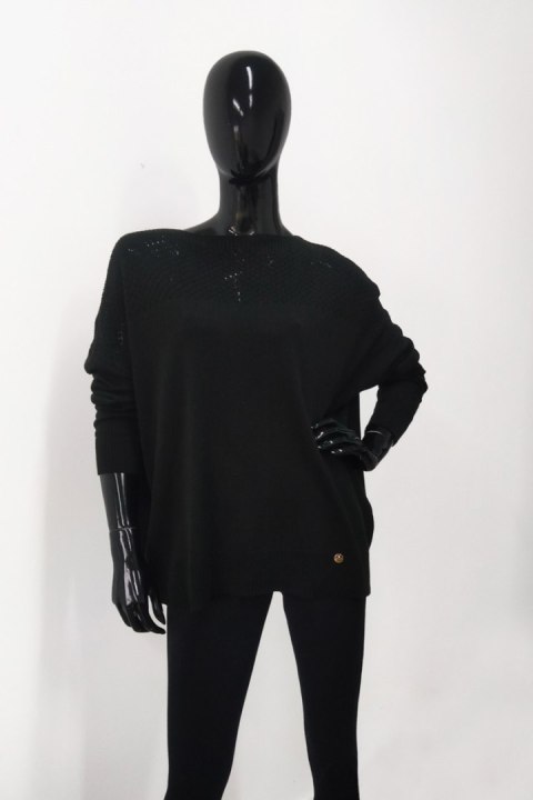 OFF PINK SWETER JENNA - CZARNY, UNIWERSALNY OFF PINK SWETER JENNA - CZARNY, UNIWERSALNY