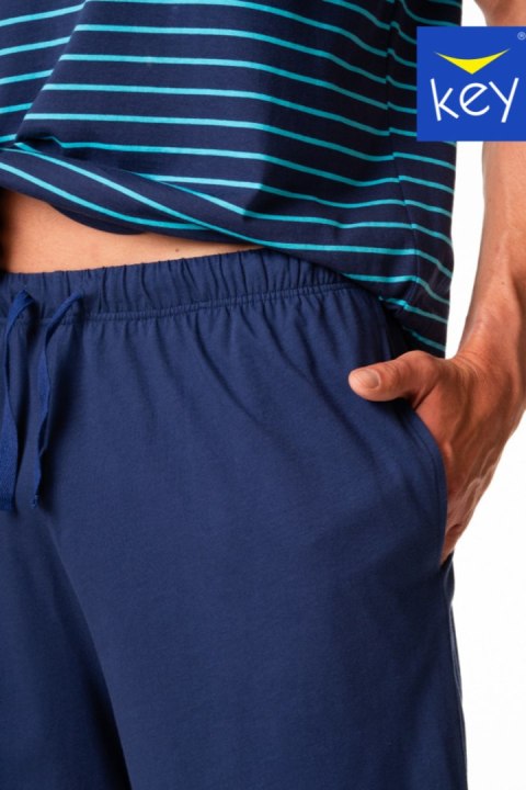 KEY PIZAMA MĘSKA MNS 367 A24 - GRANATOWO-TURKUSOWA, XL KEY PIZAMA MĘSKA MNS 367 A24 - GRANATOWO-TURKUSOWA, XL