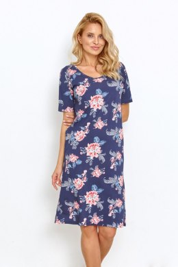2879 KOSZULA DAMSKA ELLIE S-XL - KWIATY GRANAT, S, 1 TARO