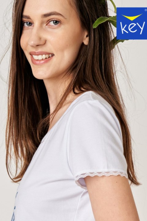 KEY PIŻAMA DAMSKA LNS 575 A24 - BIAŁO-GRANATOWY, L KEY PIŻAMA DAMSKA LNS 575 A24 - BIAŁO-GRANATOWY, L