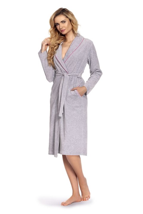 DE LAFENSE SZLAFROK LYDIE DŁUGI 389 - JASNY MELANŻ, 2XL DE LAFENSE SZLAFROK LYDIE DŁUGI 389 - JASNY MELANŻ, 2XL