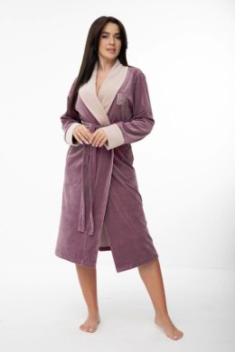 Dorota Szlafrok Damski FR-362 - ŚLIWKOWY, 2XL
