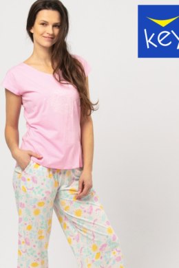 KEY PIŻAMA DAMSKA LNS 559 A24 - RÓŻOWY, XL