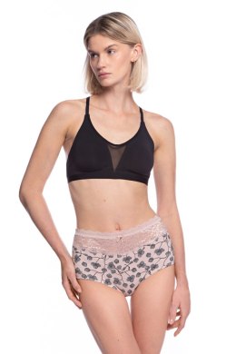 LAMA FIGI DAMSKIE MIDI L-1550MX - CZARNY-PUDROWY RÓŻ, XL