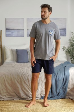 DOCTOR NAP PIŻAMA MĘSKA PMB 5354 DR NAP 2XL - DARK_GREY, XXL