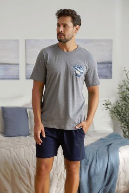 DOCTOR NAP PIŻAMA MĘSKA PMB 5354 DR NAP - DARK_GREY, L