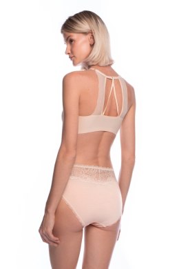 LAMA FIGI DAMSKIE MIDI L-MOD1564MD - CZARNY-BEŻ, XXXXL