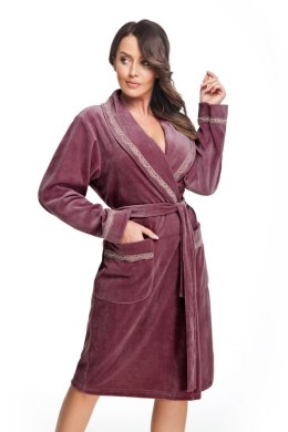 DOROTA SZLAFROK DAMSKI FR-220 - CIEMNA ŚLIWKA, 2XL