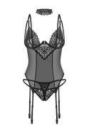 OBSESSIVE DONARELLA GORSET I STRINGI - CZARNY, XL/2XL