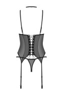 OBSESSIVE DONARELLA GORSET I STRINGI - CZARNY, XL/2XL