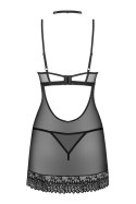 OBSESSIVE DONARELLA KOSZULKA I STRINGI - CZARNY, XL/2XL