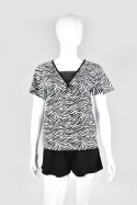 DE LAFENSE KOMPLET DAMSKI 747 SAVANNAH - BIAŁO-CZARNY, 2XL