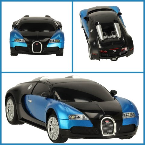 Samochód zdalnie sterowany na pilota RC Bugatti Veyron licencja 1:24 niebieski Samochód zdalnie sterowany na pilota RC Bugatti Veyron licencja 1:24 niebieski