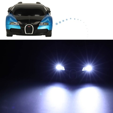 Samochód zdalnie sterowany na pilota RC Bugatti Veyron licencja 1:24 niebieski Samochód zdalnie sterowany na pilota RC Bugatti Veyron licencja 1:24 niebieski
