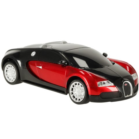 Samochód zdalnie sterowany na pilota RC zdalnie sterowany Bugatti Veyron licencja 1:24 czerwony Samochód zdalnie sterowany na pilota RC zdalnie sterowany Bugatti Veyron licencja 1:24 czerwony