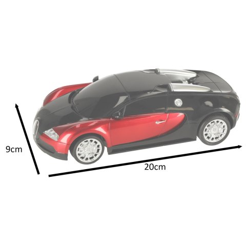 Samochód zdalnie sterowany na pilota RC zdalnie sterowany Bugatti Veyron licencja 1:24 czerwony Samochód zdalnie sterowany na pilota RC zdalnie sterowany Bugatti Veyron licencja 1:24 czerwony