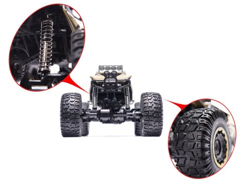 Samochód zdalnie sterowany 2,4GHz 1:8 51cm metal złoty Samochód zdalnie sterowany 2,4GHz 1:8 51cm metal złoty