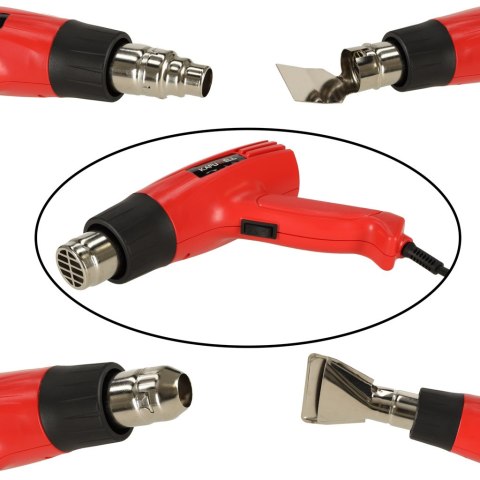 KAFUWELL Opalarka elektryczna z regulacją temperatury 0-600 st. C + 4 wymienne końcówki 1600W KAFUWELL Opalarka elektryczna z regulacją temperatury 0-600 st. C + 4 wymienne końcówki 1600W