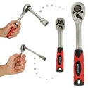 Klucze nasadowe komplet 1/2'' 1/4'' grzechotka zestaw 94el. KAFUWELL