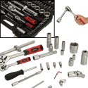 Klucze nasadowe komplet 1/2'' 1/4'' grzechotka zestaw 94el. KAFUWELL