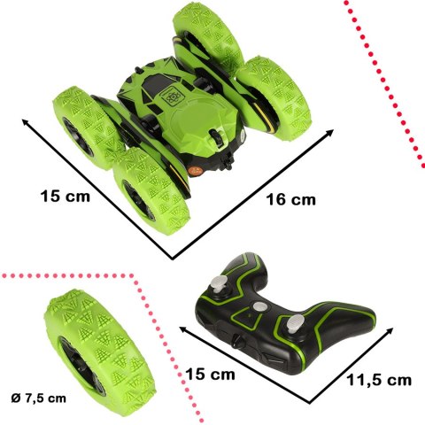 Samochód zdalnie sterowany na pilota RC Stunt Car Akrobata zielony Samochód zdalnie sterowany na pilota RC Stunt Car Akrobata zielony