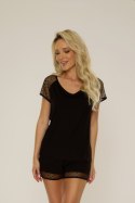 DE LAFENSE PIŻAMA DAMSKA CARMEL 766 - CZARNY, 2XL
