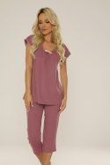 DE LAFENSE Piżama VISA kr.r 3/4 sp.sz. 884 - JAGODA, L