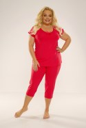 DE LAFENSE Piżama VISA kr.r 3/4 sp.sz 889 - JAGODA, 3XL