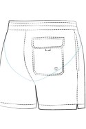 SELF SZORTY KĄPIELOWE MĘSKIE TRAVEL SHORTS - SM27N - NAVY BLUE, S, 17