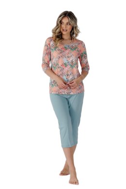 LEVEZA PIŻAMA DAMSKA JAZMIN 1517 - BRZOSKWINIOWY, 2XL