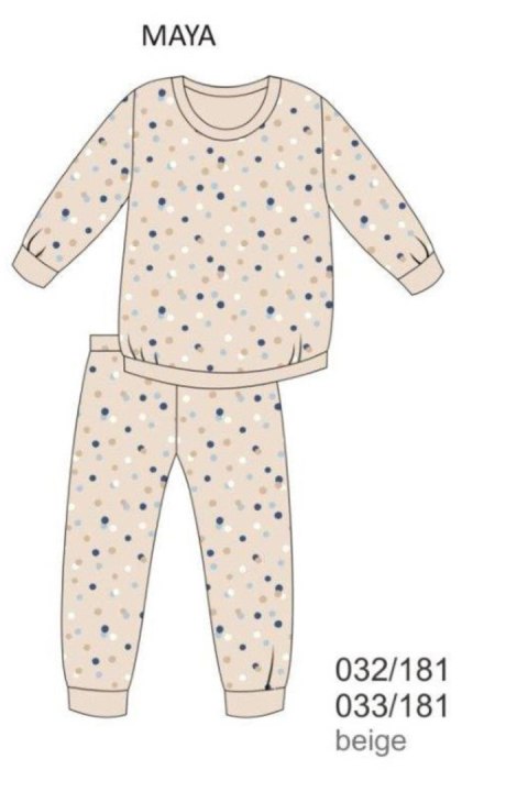 CORNETTE PIŻAMA GIRL DR 032/181 MAYA - BEŻ, 92