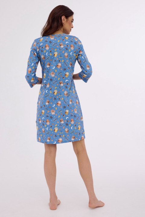 CORNETTE KOSZULA DAMSKA 485/383 OWLS 3 - NIEBIESKI, XL