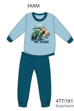 CORNETTE PIŻAMA BOY DR 477/161 FARM - NIEBIESKI, 92