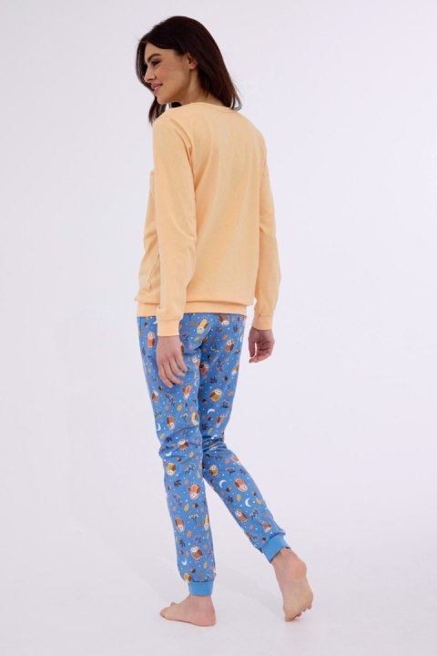 Cornette Piżama Damska 467/373 Owls - Pomarańczowy, XL Cornette Piżama Damska 467/373 Owls - Pomarańczowy, XL