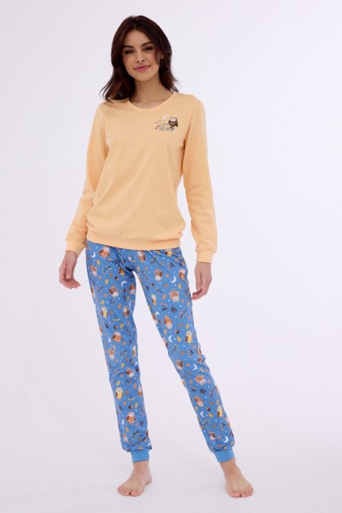 Cornette Piżama Damska 467/373 Owls - Pomarańczowy, L Cornette Piżama Damska 467/373 Owls - Pomarańczowy, L