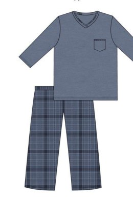CORNETTE PIŻAMA MĘSKA DR 122/261 CLARK - GRANAT, XXL