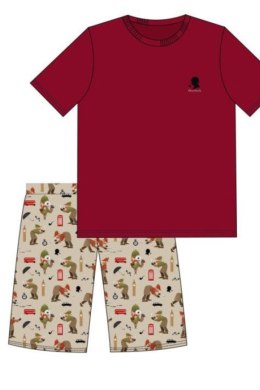 CORNETTE PIŻAMA MĘSKA KR 326/275 SHERLOCK BIG - BORDO, 3XL