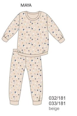 CORNETTE PIŻAMA GIRL YOUNG DR 033/181 MAYA - BEŻ, 164