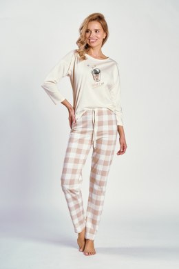 TARO Piżama damska Natalie 3225 S-XL - BEŻOWY, XL