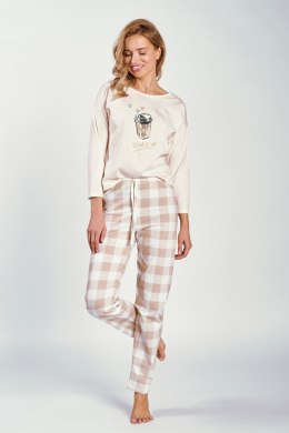 TARO Piżama damska Natalie 3225 S-XL - BEŻOWY, S