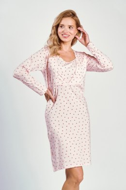 TARO Koszula nocna do karmienia 3216 S-XL - RÓŻOWY, M