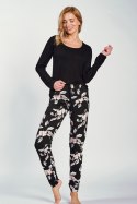 TARO Piżama damska Charlotte 3232 S-XL - CZARNY, S