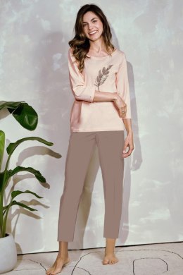 TARO Piżama damska Jane 3287 S-XL - BEŻ, S