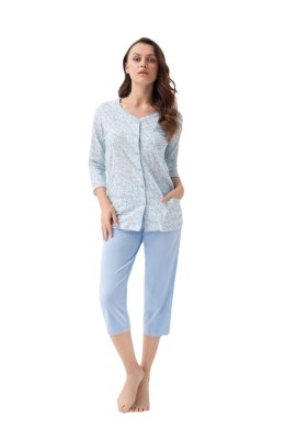 LUNA PIŻAMA DAMSKA 668 J/24 4XL - NIEBIESKI, 4XL, 7