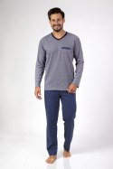 REGINA 465 PIŻAMA MĘSKA BIG - CIEMNY MELANŻ, 2XL, 3