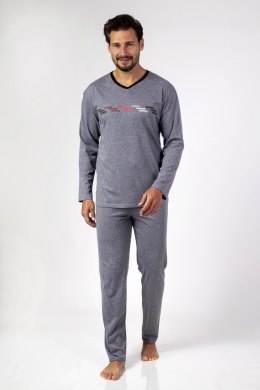 REGINA 470 PIŻAMA MĘSKA BIG - CIEMNY MELANŻ, 2XL, 2