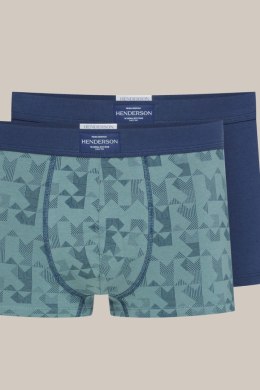 HENDERSON BOKSERKI MĘSKIE JOB 2PAK 41925 AW24 - GRANAT-ZIELONY, XL