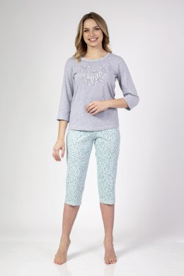 680 PIŻAMA DAMSKA BIG - JASNY MELANŻ, 2XL, 2 REGINA