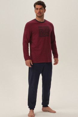 Piżama Męska Jarvis 41909 AW24 - Czerwony, 2XL, Henderson